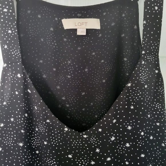 LOFT black and white starry top Size‎ L - Picture 2 of 5